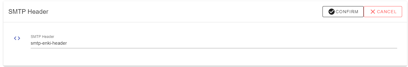 Enki Admin Portal Global Setting SMTP Header